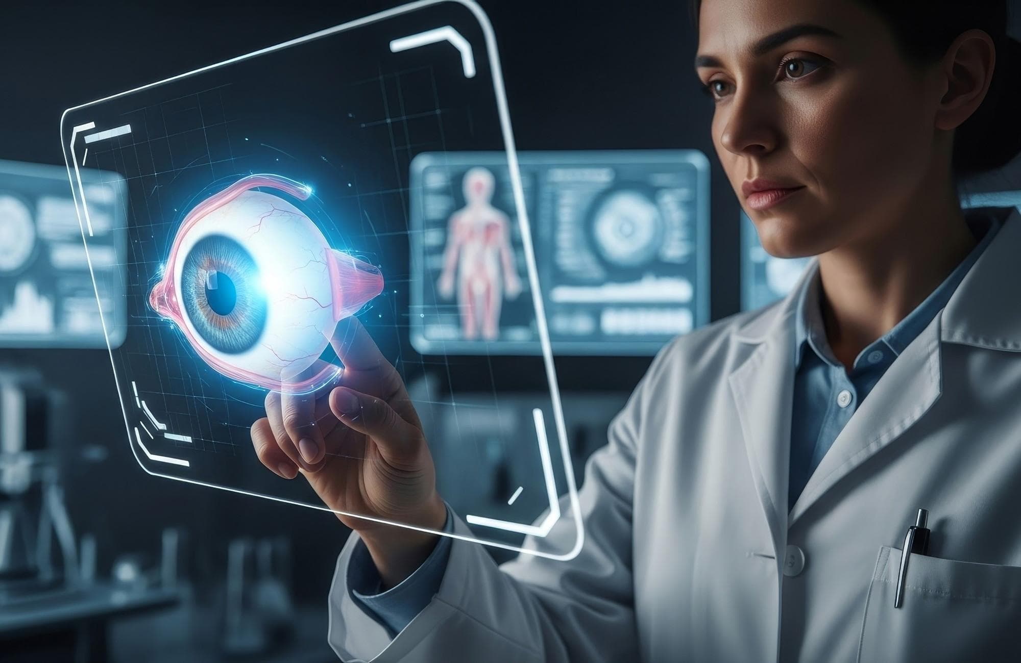 Premium ophthalmology image representing the future of vision care